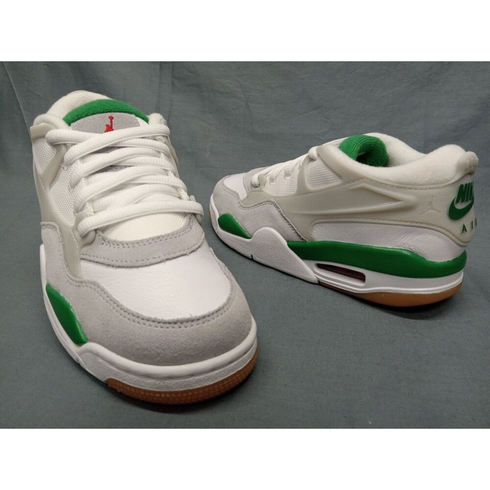 Nike Boys Air Jordan 4 RM (GS) Sneakers Mesh White Green Size 7 NEW IN BOX!